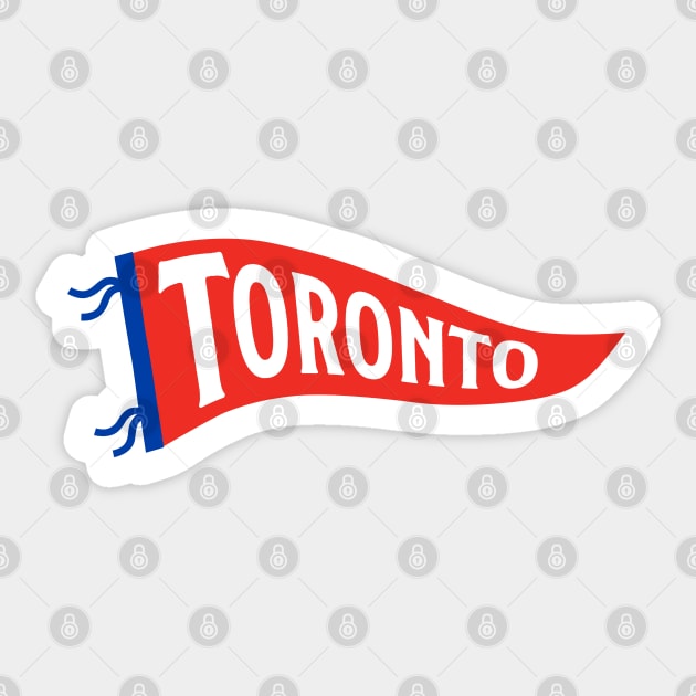 Toronto Pennant - Blue Sticker by KFig21